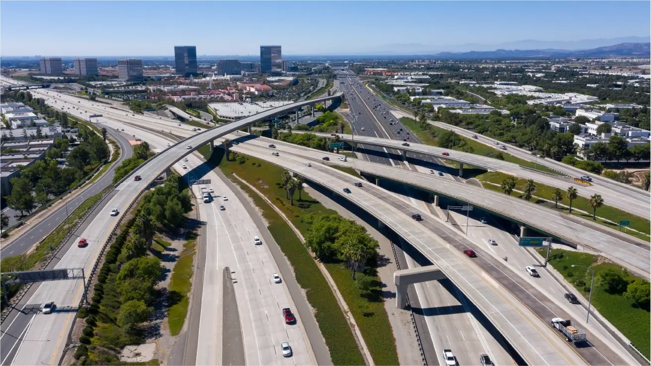 Highway aerial view